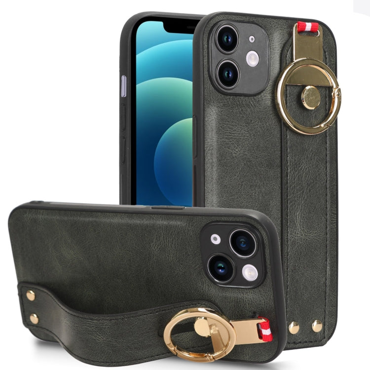 Wristband Leather Back Phone Case, For iPhone 12 mini