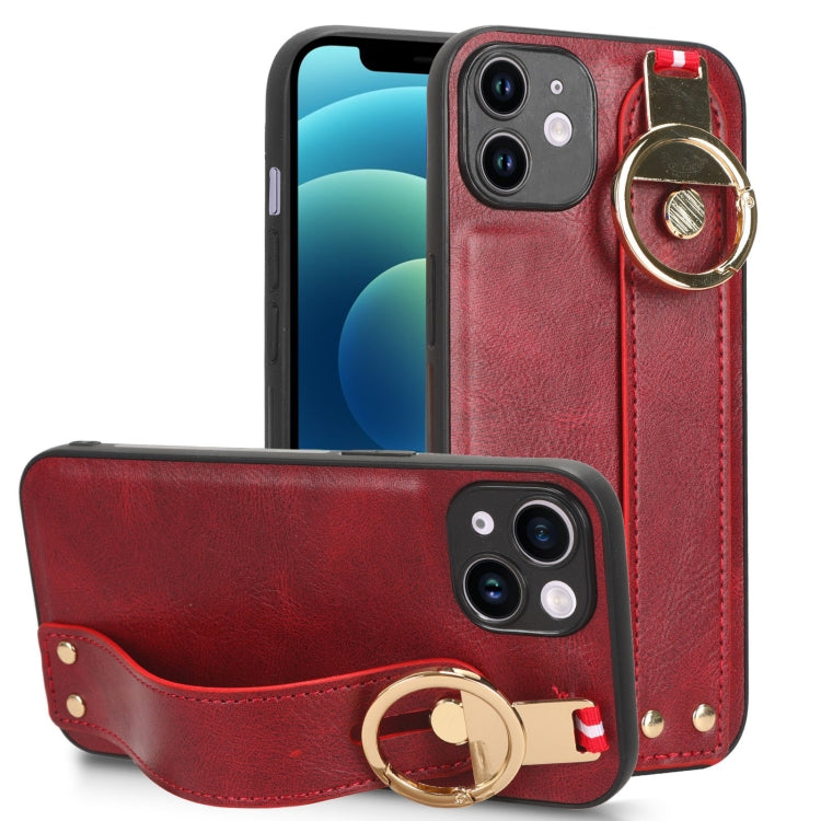 Wristband Leather Back Phone Case, For iPhone 12 mini