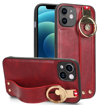 Wristband Leather Back Phone Case, For iPhone 12 mini