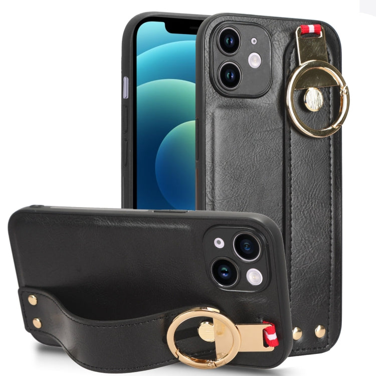 Wristband Leather Back Phone Case, For iPhone 12 mini