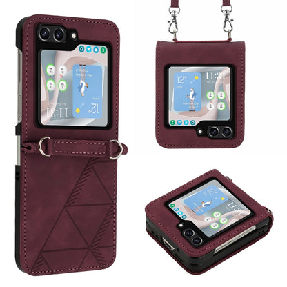 Crossbody 3D Embossed Flip Leather Phone Case, For Samsung Galaxy A15, For Samsung Galaxy Z Fold5 5G, For Samsung Galaxy A25 5G / A24, For Samsung Galaxy S23 FE 5G, For Samsung Galaxy A05, For Samsung Galaxy Z Flip5 5G, For Samsung Galaxy A05s