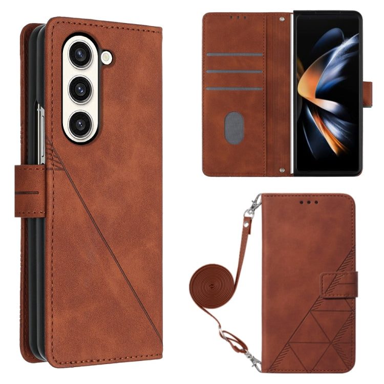 Crossbody 3D Embossed Flip Leather Phone Case, For Samsung Galaxy A25 5G / A24, For Samsung Galaxy A15, For Samsung Galaxy Z Fold5 5G, For Samsung Galaxy A05, For Samsung Galaxy Z Flip5 5G, For Samsung Galaxy S23 FE 5G, For Samsung Galaxy A05s