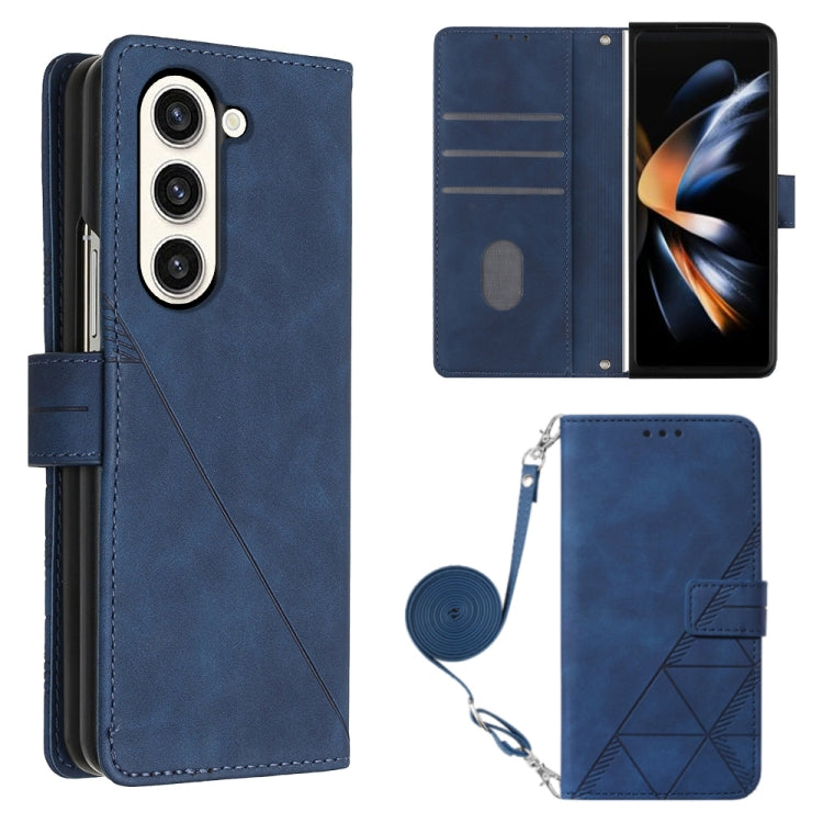 Crossbody 3D Embossed Flip Leather Phone Case, For Samsung Galaxy A25 5G / A24, For Samsung Galaxy A15, For Samsung Galaxy Z Fold5 5G, For Samsung Galaxy A05, For Samsung Galaxy Z Flip5 5G, For Samsung Galaxy S23 FE 5G, For Samsung Galaxy A05s