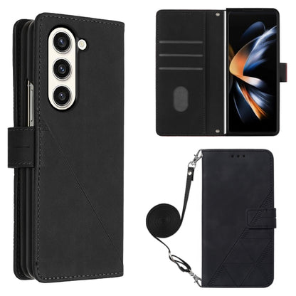 Crossbody 3D Embossed Flip Leather Phone Case, For Samsung Galaxy A15, For Samsung Galaxy Z Fold5 5G, For Samsung Galaxy A25 5G / A24, For Samsung Galaxy S23 FE 5G, For Samsung Galaxy A05, For Samsung Galaxy Z Flip5 5G, For Samsung Galaxy A05s