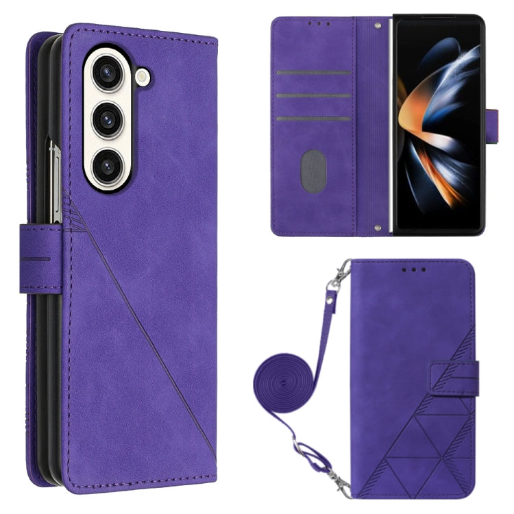 Crossbody 3D Embossed Flip Leather Phone Case, For Samsung Galaxy A25 5G / A24, For Samsung Galaxy A15, For Samsung Galaxy Z Fold5 5G, For Samsung Galaxy A05, For Samsung Galaxy Z Flip5 5G, For Samsung Galaxy S23 FE 5G, For Samsung Galaxy A05s