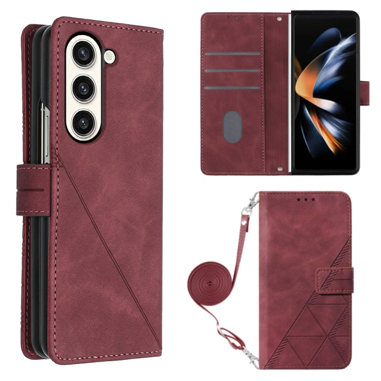 Crossbody 3D Embossed Flip Leather Phone Case, For Samsung Galaxy A25 5G / A24, For Samsung Galaxy A15, For Samsung Galaxy Z Fold5 5G, For Samsung Galaxy A05, For Samsung Galaxy Z Flip5 5G, For Samsung Galaxy S23 FE 5G, For Samsung Galaxy A05s