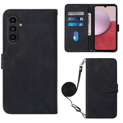 Crossbody 3D Embossed Flip Leather Phone Case, For Samsung Galaxy A15, For Samsung Galaxy Z Fold5 5G, For Samsung Galaxy A25 5G / A24, For Samsung Galaxy S23 FE 5G, For Samsung Galaxy A05, For Samsung Galaxy Z Flip5 5G, For Samsung Galaxy A05s