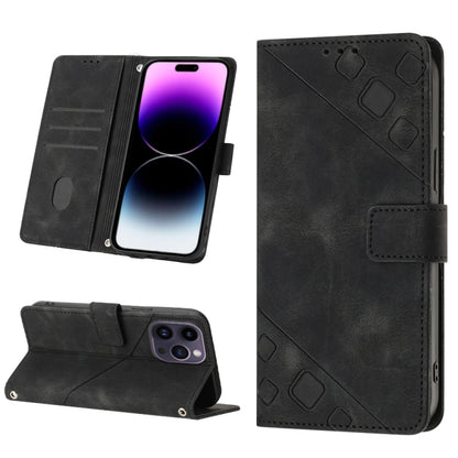 Skin-feel Embossed Leather Phone Case, For iPhone 16, For iPhone 15 Pro Max, For iPhone 15 Pro, For iPhone 15 Plus, For iPhone 15, For iPod Touch 7 / 6 / 5