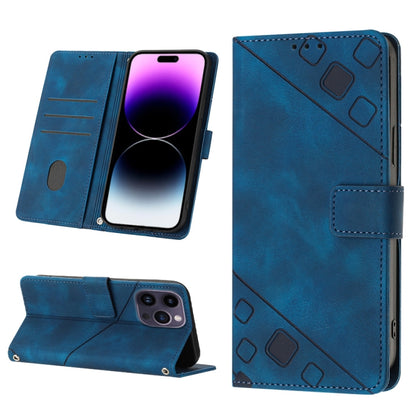 Skin-feel Embossed Leather Phone Case, For iPhone 16, For iPhone 15 Pro Max, For iPhone 15 Pro, For iPhone 15 Plus, For iPhone 15, For iPod Touch 7 / 6 / 5
