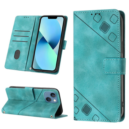 Skin-feel Embossed Leather Phone Case, For iPhone 16, For iPhone 15 Pro Max, For iPhone 15 Pro, For iPhone 15 Plus, For iPhone 15, For iPod Touch 7 / 6 / 5