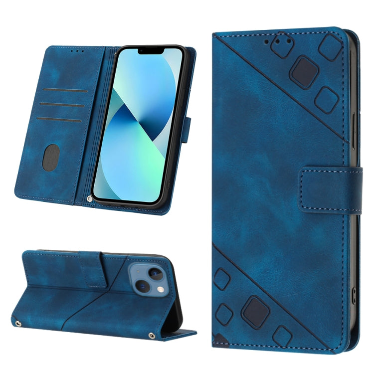 Skin-feel Embossed Leather Phone Case, For iPhone 16, For iPhone 15 Pro Max, For iPhone 15 Pro, For iPhone 15 Plus, For iPhone 15, For iPod Touch 7 / 6 / 5