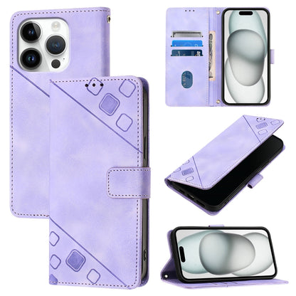 Skin-feel Embossed Leather Phone Case, For iPhone 17 Pro Max, For iPhone 17 Pro, For iPhone 17, For iPhone Air, For iPhone SE 2024, For iPhone 16 Pro Max, For iPhone 16 Pro, For iPhone 16 Plus