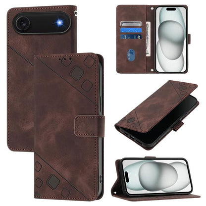 Skin-feel Embossed Leather Phone Case, For iPhone 17 Pro Max, For iPhone 17 Pro, For iPhone 17, For iPhone Air, For iPhone SE 2024, For iPhone 16 Pro Max, For iPhone 16 Pro, For iPhone 16 Plus