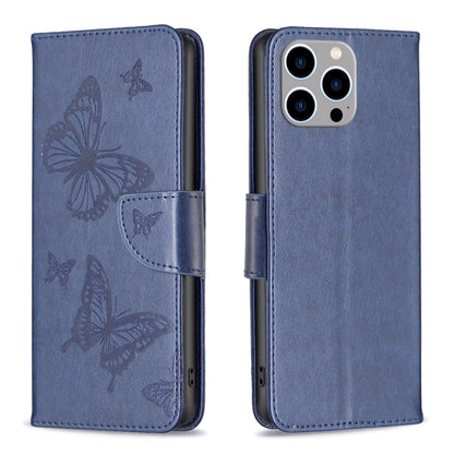 Embossing Two Butterflies Pattern Leather Phone Case, For iPhone 16 Pro Max, For iPhone 16 Pro, For iPhone 16 Plus, For iPhone 16, For iPhone 15 Pro Max, For iPhone 15 Pro, For iPhone 15 Plus, For iPhone 15