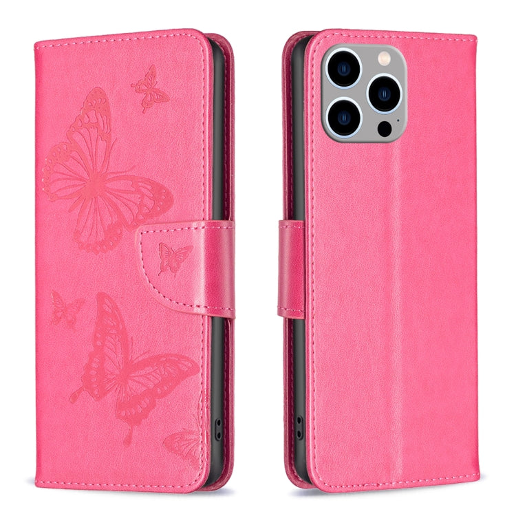 Embossing Two Butterflies Pattern Leather Phone Case, For iPhone 16 Pro Max, For iPhone 16 Pro, For iPhone 16 Plus, For iPhone 16, For iPhone 15 Pro Max, For iPhone 15 Pro, For iPhone 15 Plus, For iPhone 15