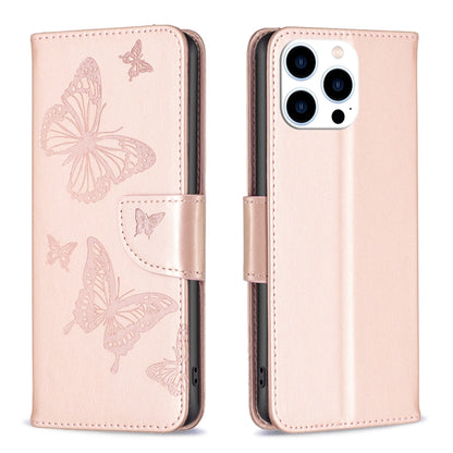 Embossing Two Butterflies Pattern Leather Phone Case, For iPhone 16 Pro Max, For iPhone 16 Pro, For iPhone 16 Plus, For iPhone 16, For iPhone 15 Pro Max, For iPhone 15 Pro, For iPhone 15 Plus, For iPhone 15
