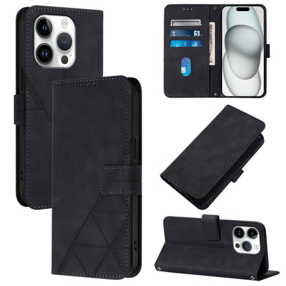 Crossbody 3D Embossed Flip Leather Phone Case, For iPhone 16e / 17e, For iPhone 17 Pro Max, For iPhone 17 Pro, For iPhone 17, For iPhone Air, For iPhone 16 Pro Max, For iPhone 16 Pro, For iPhone 16 Plus