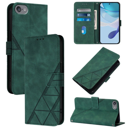Crossbody 3D Embossed Flip Leather Phone Case, For iPhone 16, For iPhone 15 Pro Max, For iPhone 15 Pro, For iPhone 15 Plus, For iPhone 15, For iPod Touch 7 / 6 / 5