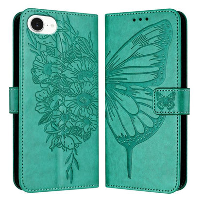 Embossed Butterfly Leather Phone Case, For iPhone 17e / 16e, For iPhone 17 Pro Max, For iPhone 17 Pro, For iPhone 17, For iPhone Air, For iPhone 16 Pro Max