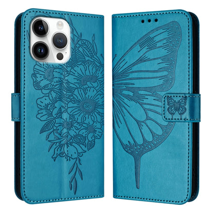 Embossed Butterfly Leather Phone Case, For iPhone 17e / 16e, For iPhone 17 Pro Max, For iPhone 17 Pro, For iPhone 17, For iPhone Air, For iPhone 16 Pro Max