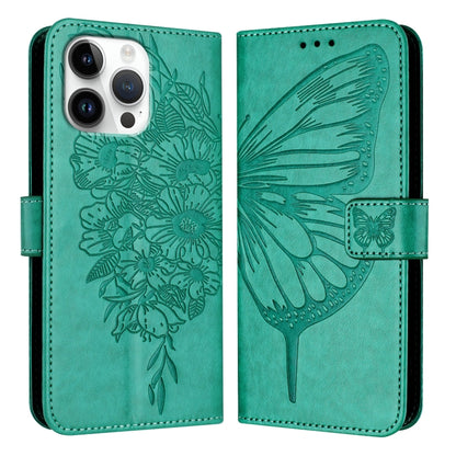 Embossed Butterfly Leather Phone Case, For iPhone 17e / 16e, For iPhone 17 Pro Max, For iPhone 17 Pro, For iPhone 17, For iPhone Air, For iPhone 16 Pro Max