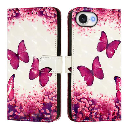 3D Painting Horizontal Flip Leather Phone Case, For iPhone 17e / 16e, For iPhone 17 Pro Max, For iPhone 17 Pro, For iPhone 17, For iPhone Air, For iPhone 16 Pro Max