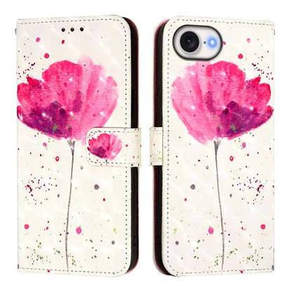 3D Painting Horizontal Flip Leather Phone Case, For iPhone 17e / 16e, For iPhone 17 Pro Max, For iPhone 17 Pro, For iPhone 17, For iPhone Air, For iPhone 16 Pro Max