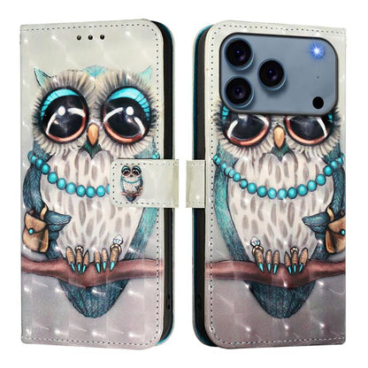 3D Painting Horizontal Flip Leather Phone Case, For iPhone 17e / 16e, For iPhone 17 Pro Max, For iPhone 17 Pro, For iPhone 17, For iPhone Air, For iPhone 16 Pro Max