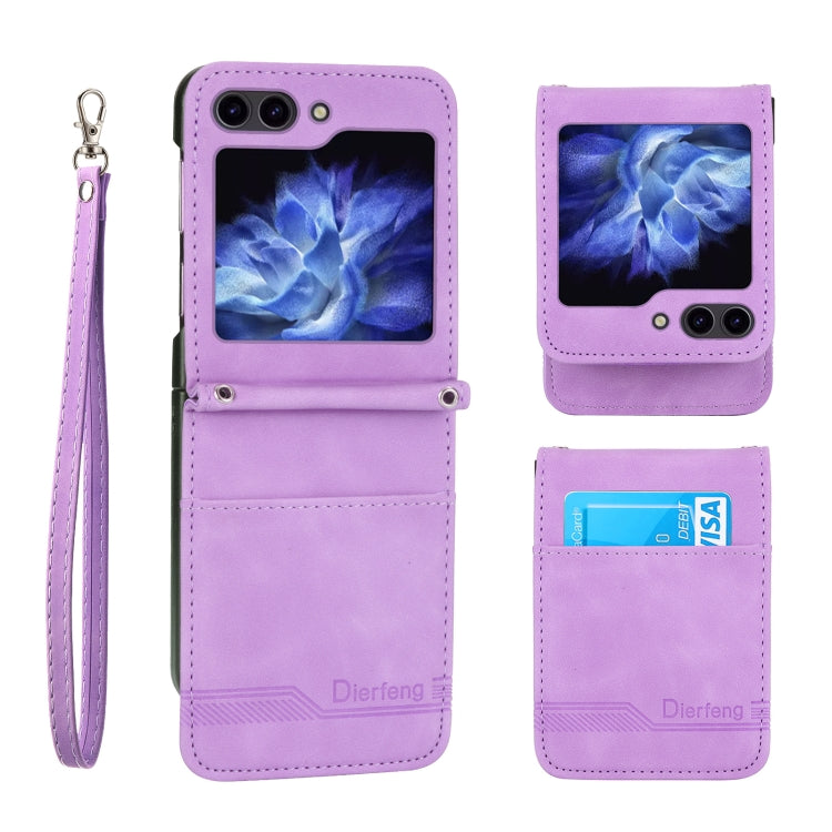Dierfeng Dream Line TPU + PU Leather Phone Case, For Samsung Galaxy Z Flip6 / Flip7 FE, For Samsung Galaxy Z Fold6, For Samsung Galaxy Z Fold5, For Samsung Galaxy Z Flip5