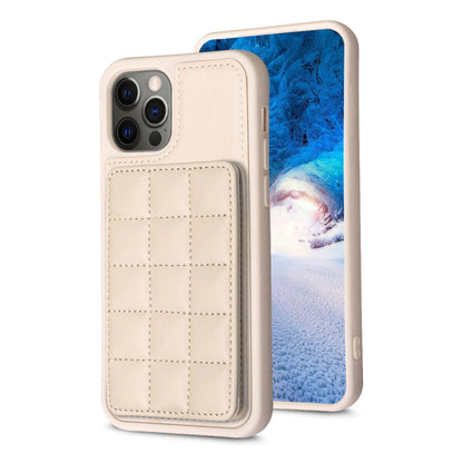 Grid Card Slot Holder Phone Case, For iPhone 14 Pro Max, For iPhone 15, For iPhone SE 2022 / SE 2020 / 8 / 7, For iPhone 13 Pro Max, For iPhone 13 Pro, For iPhone 12 / 12 Pro