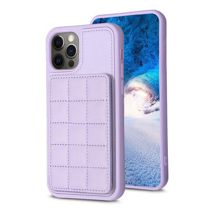 Grid Card Slot Holder Phone Case, For iPhone 14 Pro Max, For iPhone 15, For iPhone SE 2022 / SE 2020 / 8 / 7, For iPhone 13 Pro Max, For iPhone 13 Pro, For iPhone 12 / 12 Pro