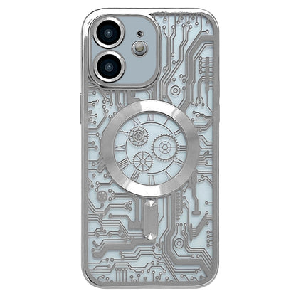 Electroplated Circuit Board Pattern MagSafe Phone Case, For iPhone 13, For iPhone 12, For iPhone 12 Pro Max, For iPhone 12 Pro, For iPhone 11 Pro Max, For iPhone 11