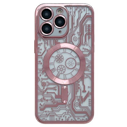 Electroplated Circuit Board Pattern MagSafe Phone Case, For iPhone 11 Pro