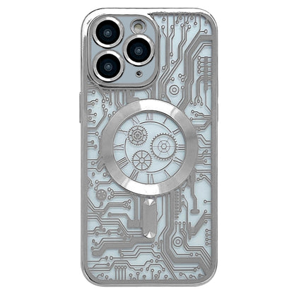 Electroplated Circuit Board Pattern MagSafe Phone Case, For iPhone 13, For iPhone 12, For iPhone 12 Pro Max, For iPhone 12 Pro, For iPhone 11 Pro Max, For iPhone 11