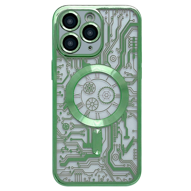 Electroplated Circuit Board Pattern MagSafe Phone Case, For iPhone 13, For iPhone 12, For iPhone 12 Pro Max, For iPhone 12 Pro, For iPhone 11 Pro Max, For iPhone 11