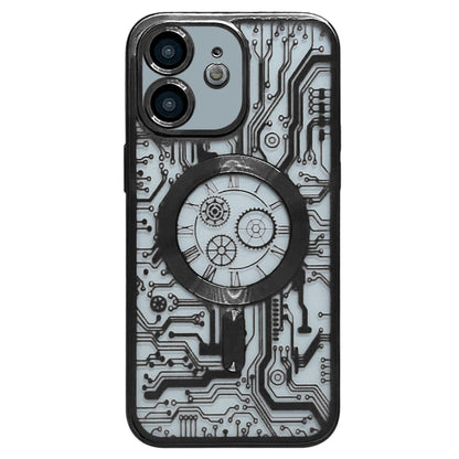 Electroplated Circuit Board Pattern MagSafe Phone Case, For iPhone 13, For iPhone 12, For iPhone 12 Pro Max, For iPhone 12 Pro, For iPhone 11 Pro Max, For iPhone 11