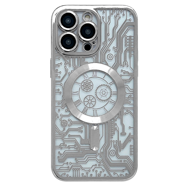 Electroplated Circuit Board Pattern MagSafe Phone Case, For iPhone 13, For iPhone 12, For iPhone 12 Pro Max, For iPhone 12 Pro, For iPhone 11 Pro Max, For iPhone 11