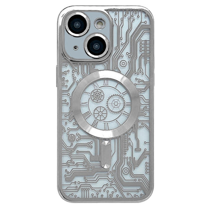 Electroplated Circuit Board Pattern MagSafe Phone Case, For iPhone 13, For iPhone 12, For iPhone 12 Pro Max, For iPhone 12 Pro, For iPhone 11 Pro Max, For iPhone 11
