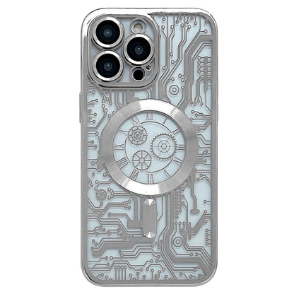 Electroplated Circuit Board Pattern MagSafe Phone Case, For iPhone 14 Plus, For iPhone 14, For iPhone 14 Pro, For iPhone 14 Pro Max, For iPhone 13 Pro Max, For iPhone 13 Pro