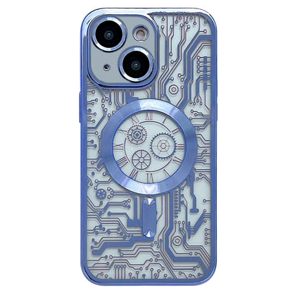 Electroplated Circuit Board Pattern MagSafe Phone Case, For iPhone 14 Plus, For iPhone 14, For iPhone 14 Pro, For iPhone 14 Pro Max, For iPhone 13 Pro Max, For iPhone 13 Pro