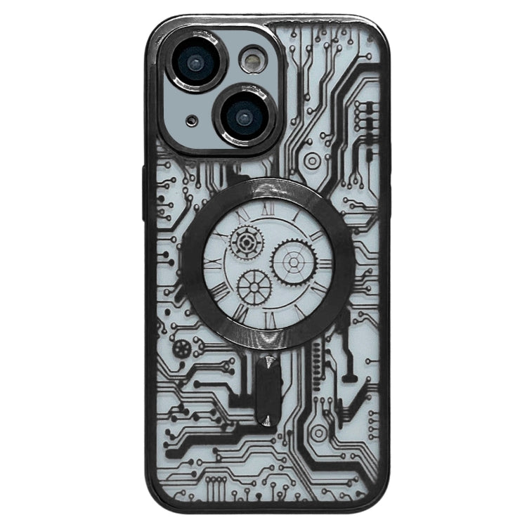 Electroplated Circuit Board Pattern MagSafe Phone Case, For iPhone 14 Plus, For iPhone 14, For iPhone 14 Pro, For iPhone 14 Pro Max, For iPhone 13 Pro Max, For iPhone 13 Pro