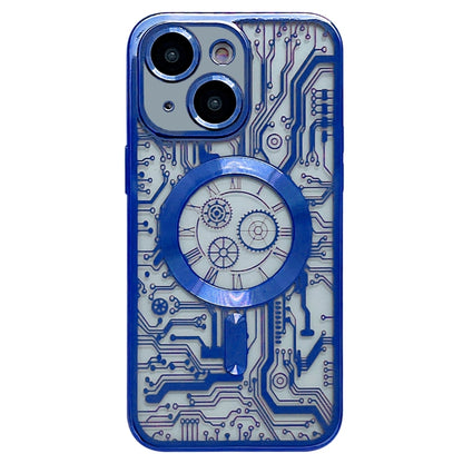 Electroplated Circuit Board Pattern MagSafe Phone Case, For iPhone 14 Plus, For iPhone 14, For iPhone 14 Pro, For iPhone 14 Pro Max, For iPhone 13 Pro Max, For iPhone 13 Pro