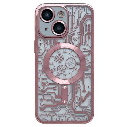 Electroplated Circuit Board Pattern MagSafe Phone Case, For iPhone 14 Plus, For iPhone 14, For iPhone 14 Pro, For iPhone 14 Pro Max, For iPhone 13 Pro Max, For iPhone 13 Pro