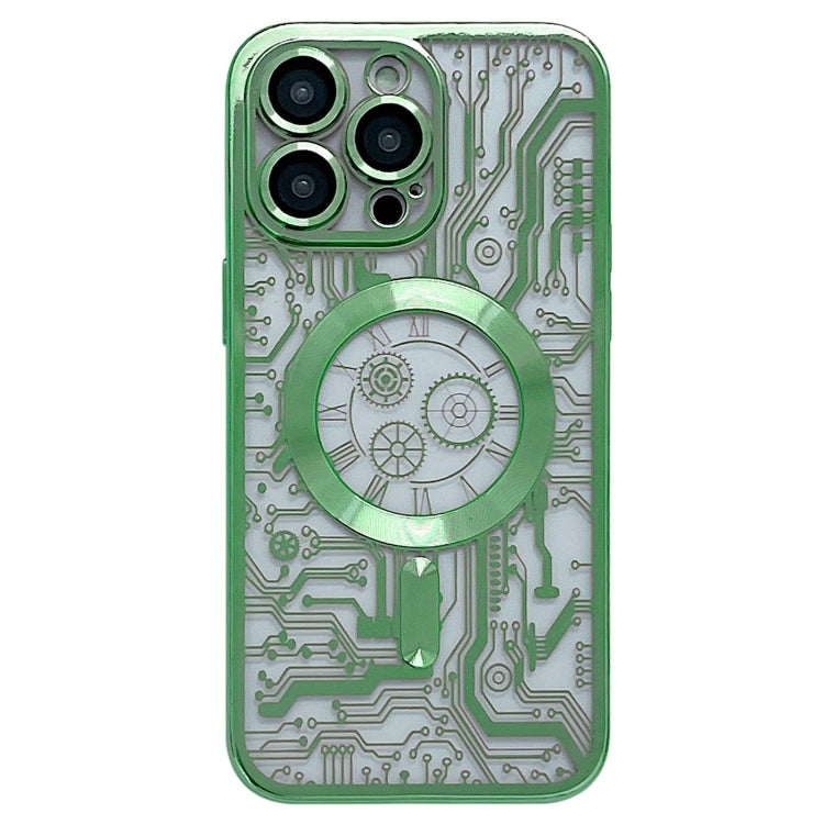Electroplated Circuit Board Pattern MagSafe Phone Case, For iPhone 14 Plus, For iPhone 14, For iPhone 14 Pro, For iPhone 14 Pro Max, For iPhone 13 Pro Max, For iPhone 13 Pro