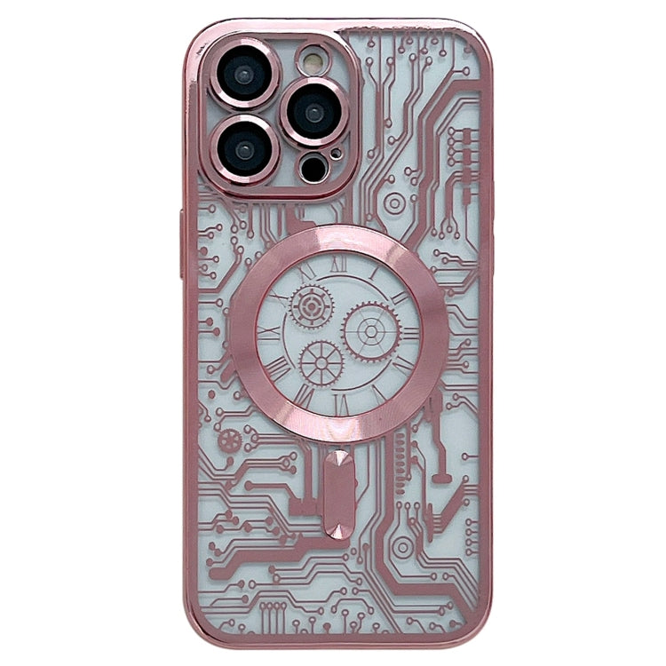 Electroplated Circuit Board Pattern MagSafe Phone Case, For iPhone 14 Plus, For iPhone 14, For iPhone 14 Pro, For iPhone 14 Pro Max, For iPhone 13 Pro Max, For iPhone 13 Pro