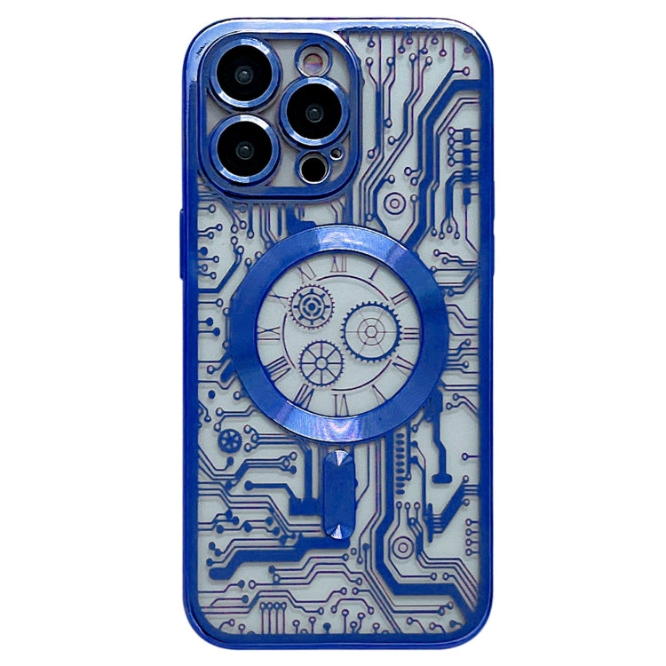 Electroplated Circuit Board Pattern MagSafe Phone Case, For iPhone 14 Plus, For iPhone 14, For iPhone 14 Pro, For iPhone 14 Pro Max, For iPhone 13 Pro Max, For iPhone 13 Pro