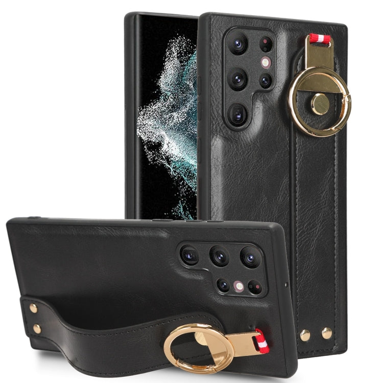Wristband Leather Back Phone Case, For Samsung Galaxy A05s 4G, For Samsung Galaxy S24 Ultra 5G, For Samsung Galaxy M34 5G, For Samsung Galaxy Z Fold4, For Samsung Galaxy S24+ 5G, For Samsung Galaxy Z Flip4, For Samsung Galaxy S23 FE 5G                 ...