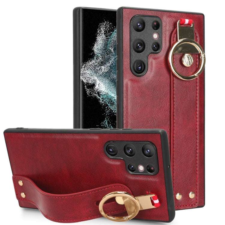 Wristband Leather Back Phone Case, For Samsung Galaxy A05s 4G, For Samsung Galaxy S24 Ultra 5G, For Samsung Galaxy M34 5G, For Samsung Galaxy Z Fold4, For Samsung Galaxy S24+ 5G, For Samsung Galaxy Z Flip4, For Samsung Galaxy S23 FE 5G                 ...