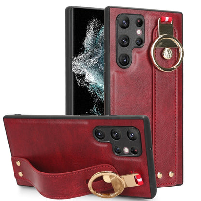 Wristband Leather Back Phone Case, For Samsung Galaxy Z Fold4, For Samsung Galaxy A05s 4G, For Samsung Galaxy S24 Ultra 5G, For Samsung Galaxy M34 5G, For Samsung Galaxy S23 FE 5G, For Samsung Galaxy S24+ 5G, For Samsung Galaxy Z Flip4                 ...