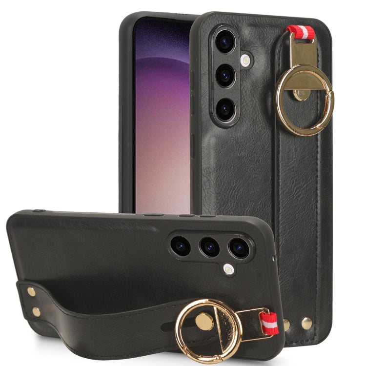 Wristband Leather Back Phone Case, For Samsung Galaxy A05s 4G, For Samsung Galaxy S24 Ultra 5G, For Samsung Galaxy M34 5G, For Samsung Galaxy Z Fold4, For Samsung Galaxy S24+ 5G, For Samsung Galaxy Z Flip4, For Samsung Galaxy S23 FE 5G                 ...